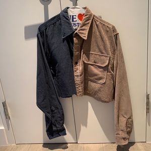 Urban Outfitters Upcycled Corduroy Cropped Jacket